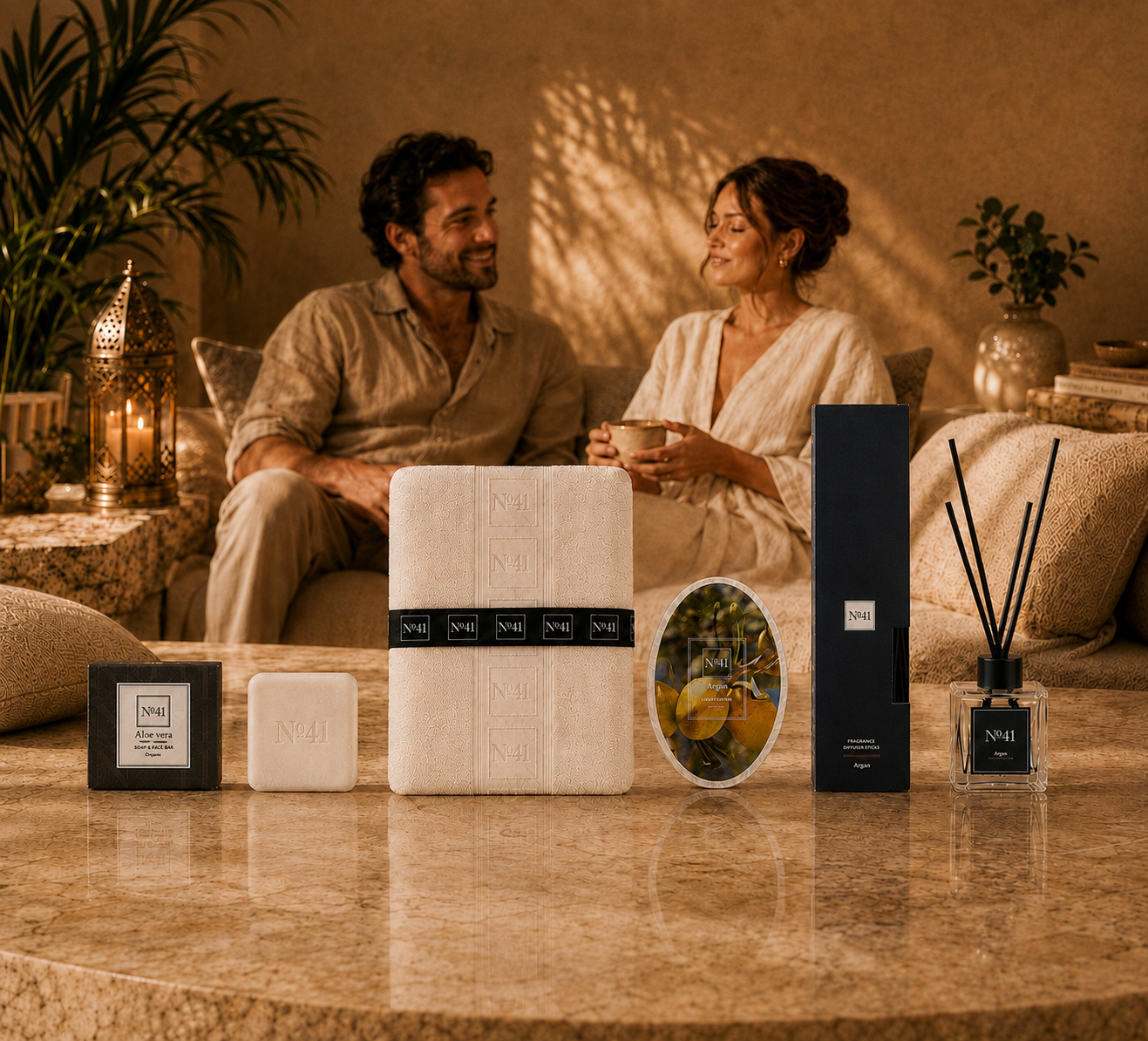 №41-wellnesscollectie in een warme interieursetting